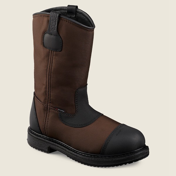 Red Wing Safety Bot Erkek - Maxbond - 12-Inch Waterproof Toe Pull-On - Koyu Kahverengi - 73NPQUGDJ